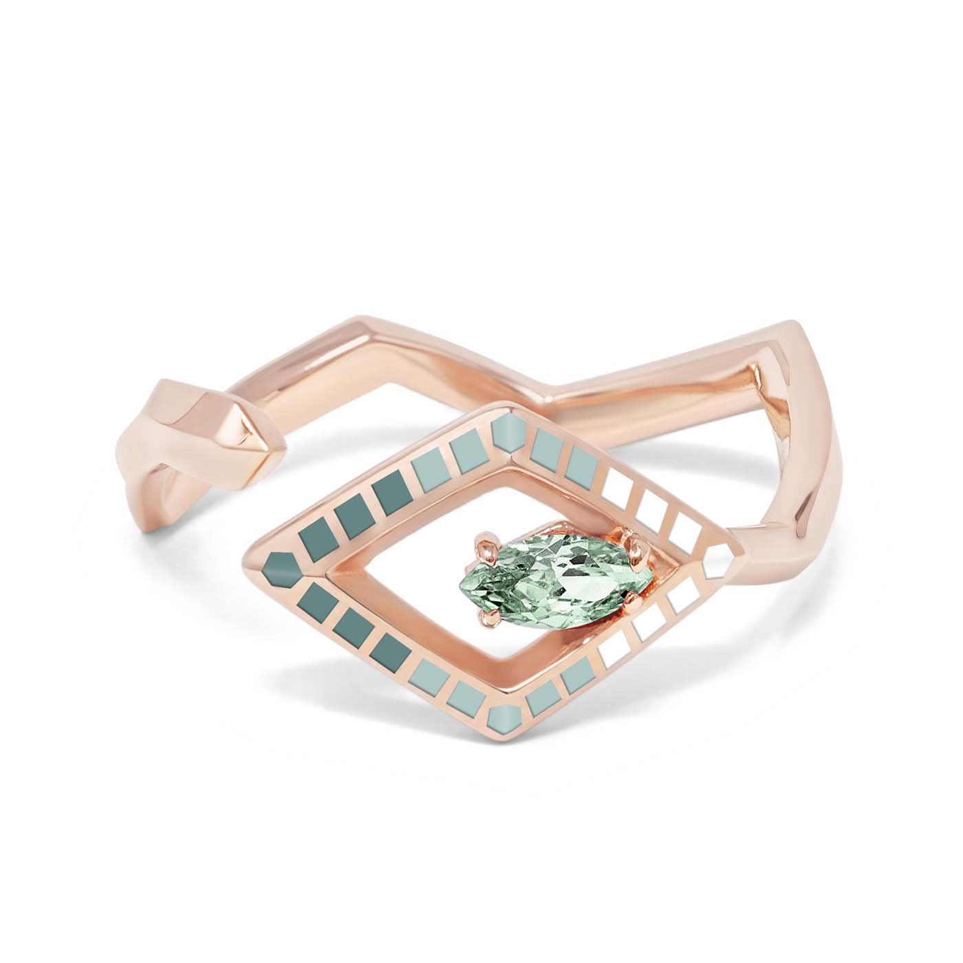 18ct Yellow Gold Vermeil Coba Ring with Topaz